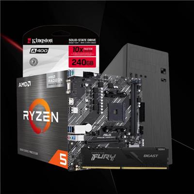 Pc One Ryzen 5 5600G+B450M+8GB +240GB+500W