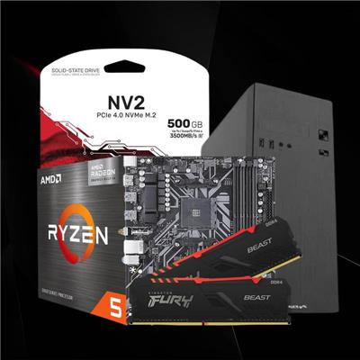 Pc Primavera Gamer Ryzen 7 5700G+A520M ASUS+16GB 3200Mhz+500GB+500W