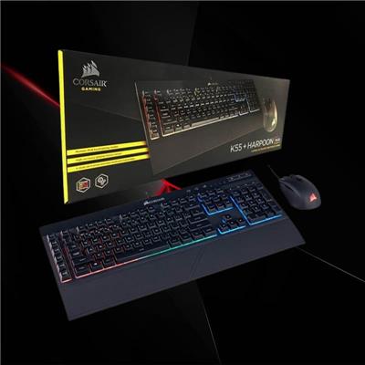 Combo Corsair k55+Harpoon rgb (Teclado+Mouse)