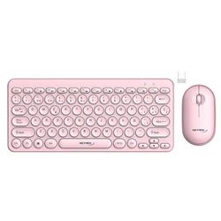 COMBO INALAMBRICO TECLADO Y MOUSE NETMAK NM-KB850 ROSA