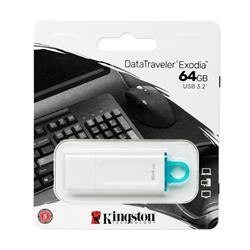 PENDRIVE KINGSTON 64GB USB 3.2 EXODIA BLANCO