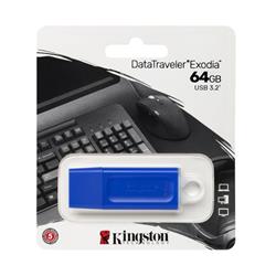 PENDRIVE KINGSTON 64GB USB 3.2 EXODIA AZUL