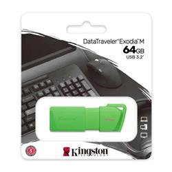 PENDRIVE KINGSTON 64GB USB 3.2 EXODIA M VERDE