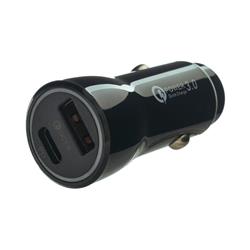 CARGADOR DE AUTO INT.CO 1USB 3.0 + I TYPO C CAR-33